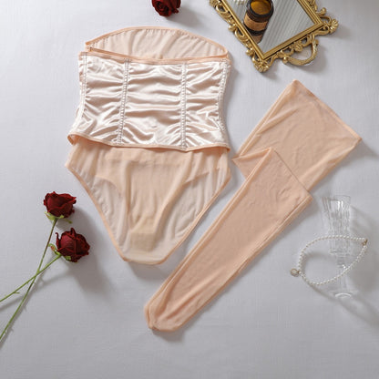 Komplet Body Zmysłowej Bielizny Modelującej Nude Silhouette