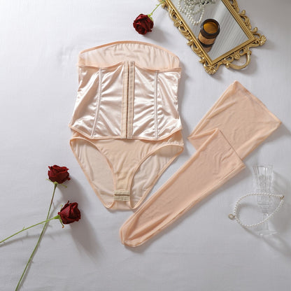 Komplet Body Zmysłowej Bielizny Modelującej Nude Silhouette