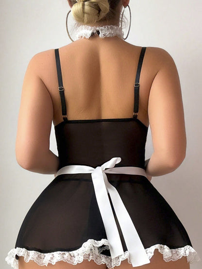 Bielizna Kostium Pokojówki "Nocne Fantazje" z Kabaretkami