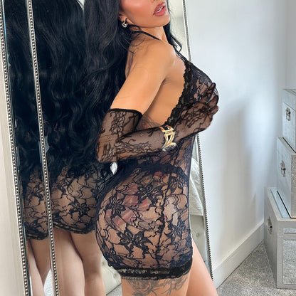 Zmysłowy Komplet Koronkowej Bielizny  "Black Desire"